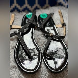 Black coach sandals